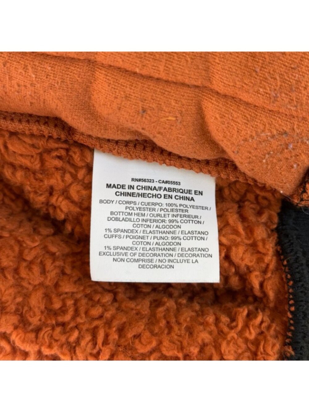 Nike Women's "Wolf" Sherpa Sport Fleece Bomber Jacket Orange Cream Women's Small - Picture 6 of 8